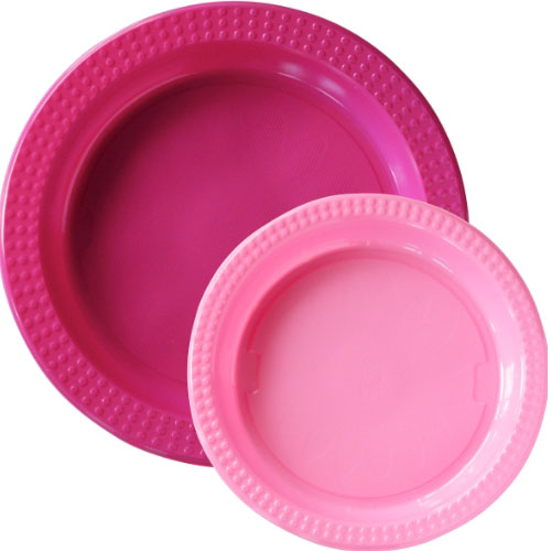 Duni 플라스틱 칼라 캠핑 컬러릭스 접시세트 핑크20P