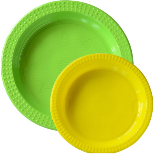 Duni 플라스틱 칼라 캠핑 컬러릭스 접시세트 그린20P