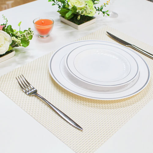 TM 실리콘 방수 다이닝 테이블 식탁매트 솔리드 화이트