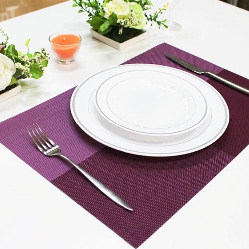 TM 실리콘 방수 다이닝 테이블 식탁매트 삼색 와인퍼플