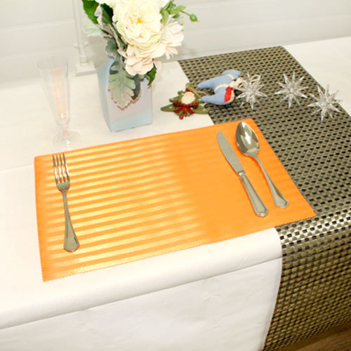 TM 실리콘 방수 다이닝 테이블 식탁매트 방수천 매트 오렌지
