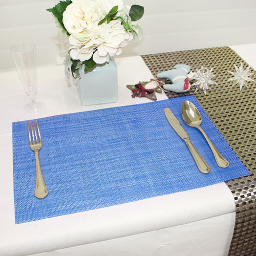TM 실리콘 방수 다이닝 테이블 식탁매트 모시 블루