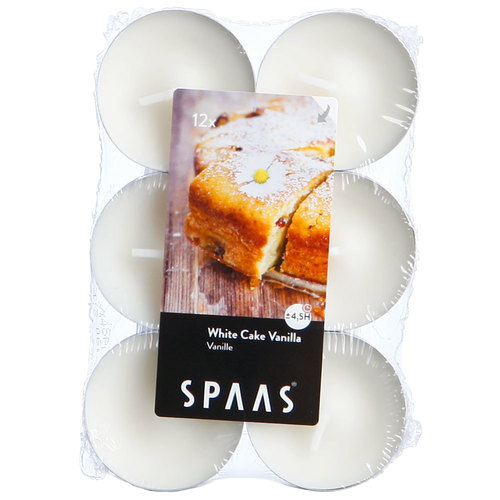 CJ 티라이트 향초 12P 플랫팩 SPAAS 화이트 케이크 바닐라
