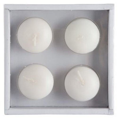 플로팅 캔들 4개 하양(흰색) 물에 뜨는 양초