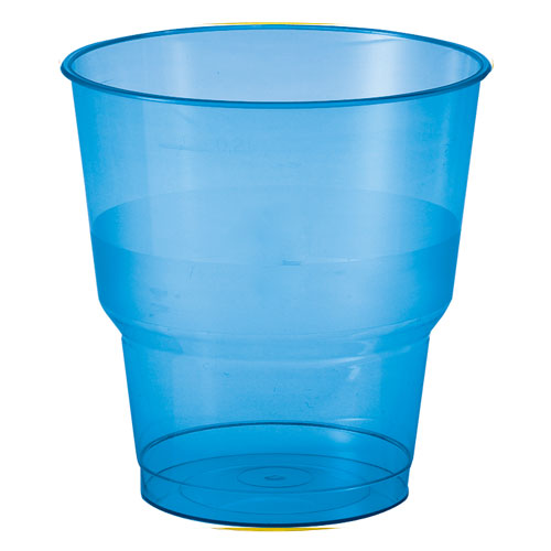 Duni 투명 플라스틱 음료 캠핑용 물 컵 블루 10P (250ml)