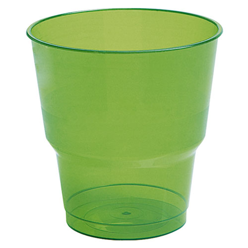 Duni 투명 플라스틱 음료 캠핑용 물 컵 그린 10P (250ml)